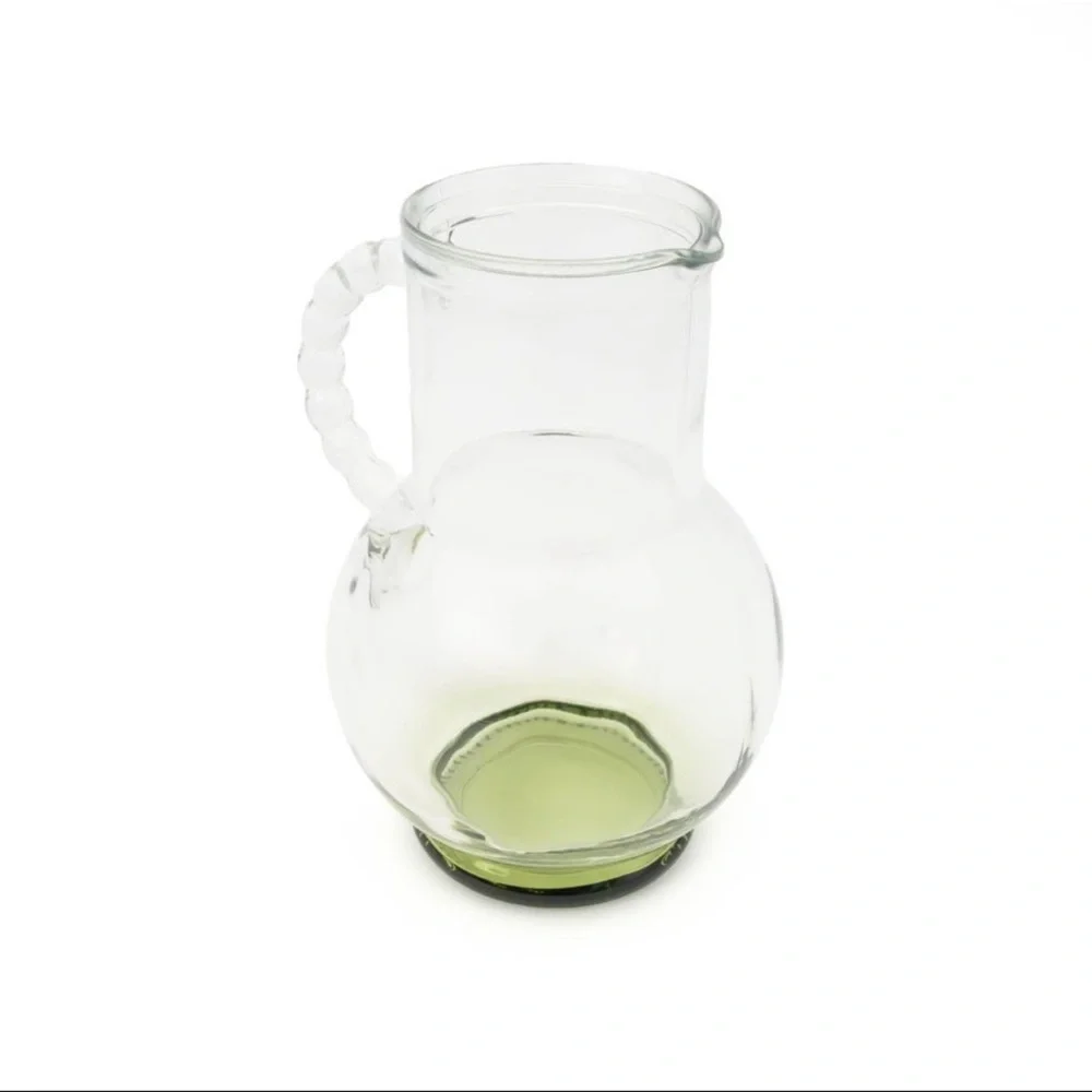 New Target Bullseye Playground Clear Glass Pitcher with Green Tinted Base, 2026